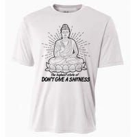 Funny Yoga Buddha The Highest State Of Don't Give A Shitness Cooling Performance Crew T-Shirt