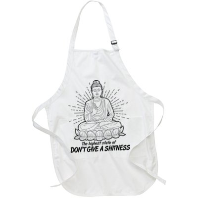 Funny Yoga Buddha The Highest State Of Don't Give A Shitness Apron