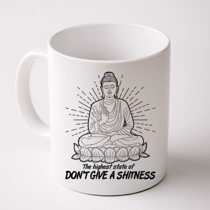 Funny Yoga Buddha The Highest State Of Don't Give A Shitness Mug