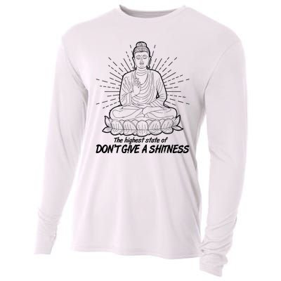 Funny Yoga Buddha The Highest State Of Don't Give A Shitness Cooling Performance Long Sleeve Crew