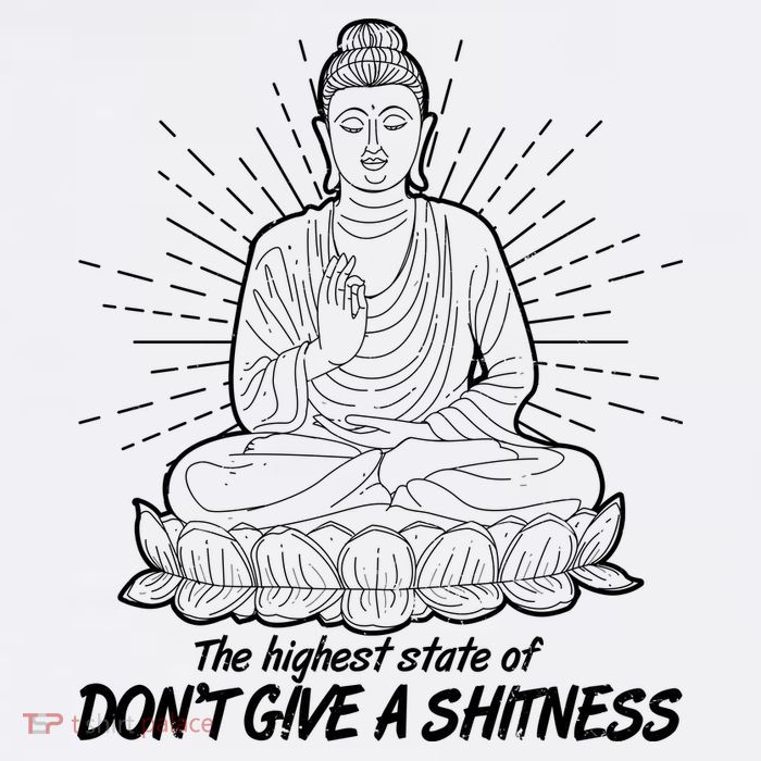 Funny Yoga Buddha The Highest State Of Don't Give A Shitness Youth Performance Sprint T-Shirt