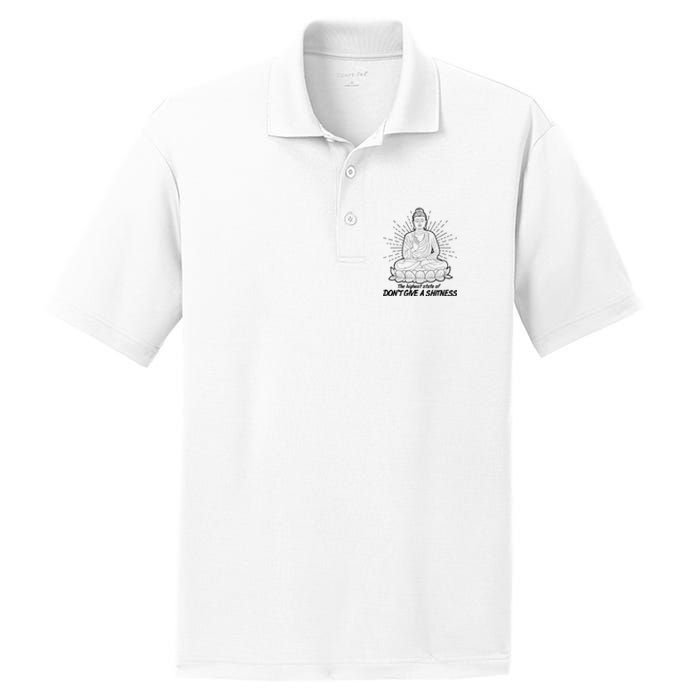 Funny Yoga Buddha The Highest State Of Don't Give A Shitness PosiCharge RacerMesh Polo