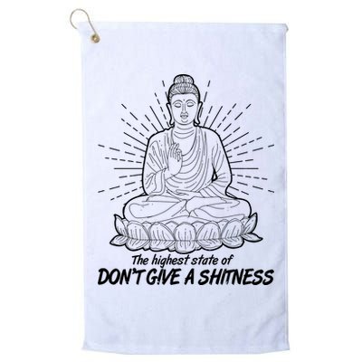 Funny Yoga Buddha The Highest State Of Don't Give A Shitness Golf Towel