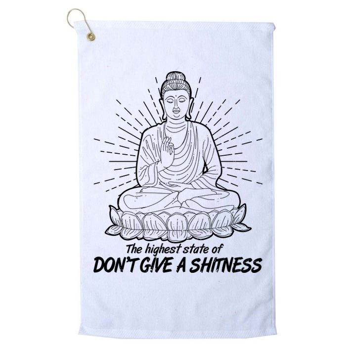 Funny Yoga Buddha The Highest State Of Don't Give A Shitness Golf Towel