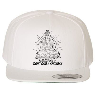 Funny Yoga Buddha The Highest State Of Don't Give A Shitness Wool Snapback Cap