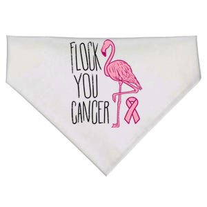 Flock You Breast Cancer Flamingo Pink Ribbon Support Gift Meaningful Gift USA-Made Doggie Bandana