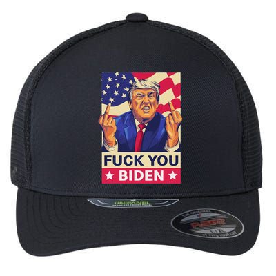 Fck You Biden Funny Trump Meme 2024 Flexfit Unipanel Trucker Cap