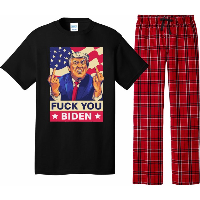 Fck You Biden Funny Trump Meme 2024 Pajama Set