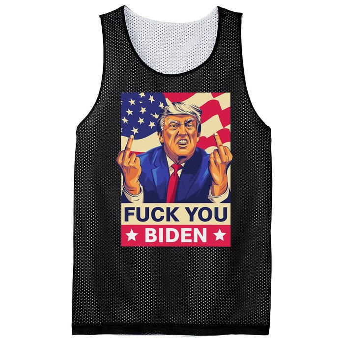 Fck You Biden Funny Trump Meme 2024 Mesh Reversible Basketball Jersey Tank