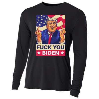 Fck You Biden Funny Trump Meme 2024 Cooling Performance Long Sleeve Crew