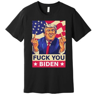 Fck You Biden Funny Trump Meme 2024 Premium T-Shirt