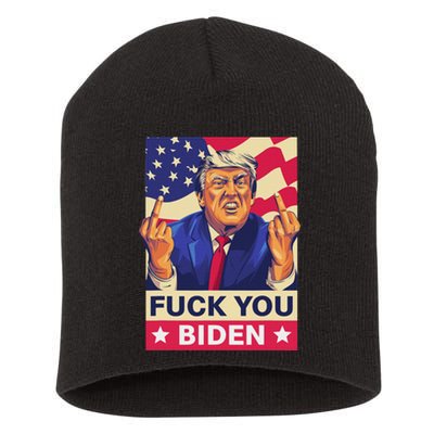 Fck You Biden Funny Trump Meme 2024 Short Acrylic Beanie