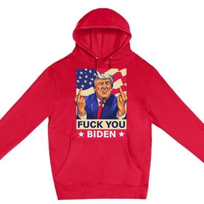 Fck You Biden Funny Trump Meme 2024 Premium Pullover Hoodie