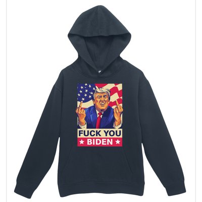 Fck You Biden Funny Trump Meme 2024 Urban Pullover Hoodie