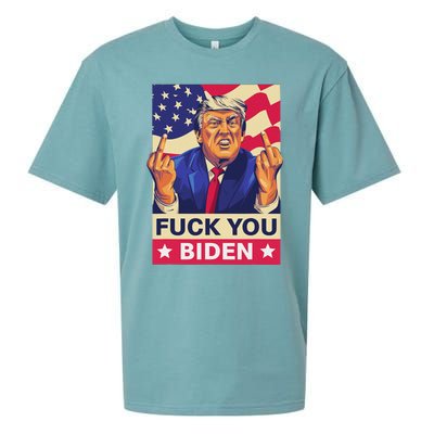 Fck You Biden Funny Trump Meme 2024 Sueded Cloud Jersey T-Shirt