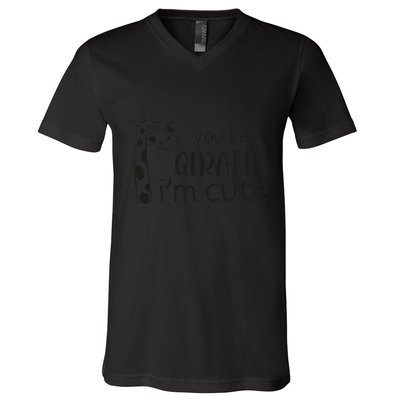 Funny You Bet Giraffe IM Cute Giraffe Lover And Girl V-Neck T-Shirt
