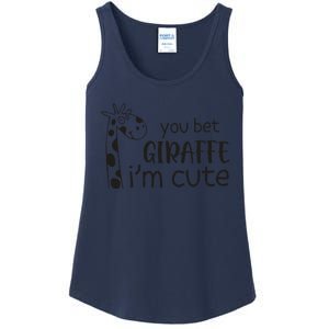 Funny You Bet Giraffe IM Cute Giraffe Lover And Girl Ladies Essential Tank