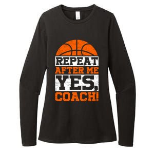 Funny Yes Coach Basketball Lover Brother Mom Dad Gift Womens CVC Long Sleeve Shirt