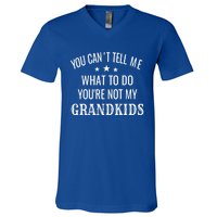 Fun You CanT Tell Me What To Do YouRe Not My Grand Gift V-Neck T-Shirt