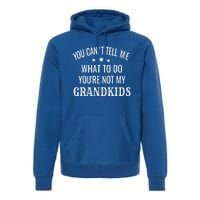 Fun You CanT Tell Me What To Do YouRe Not My Grand Gift Premium Hoodie