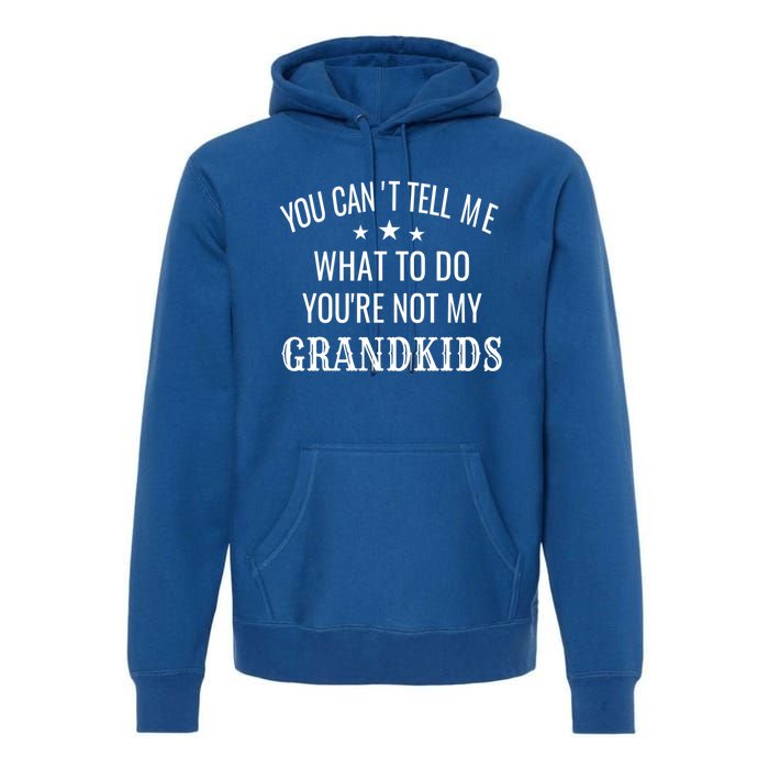 Fun You CanT Tell Me What To Do YouRe Not My Grand Gift Premium Hoodie