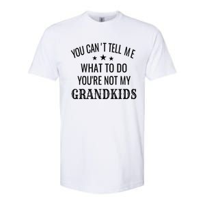 Fun You CanT Tell Me What To Do YouRe Not My Grand Gift Softstyle CVC T-Shirt