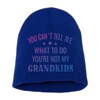 Fun You CanT Tell Me What To Do YouRe Not My Grand Gift Short Acrylic Beanie