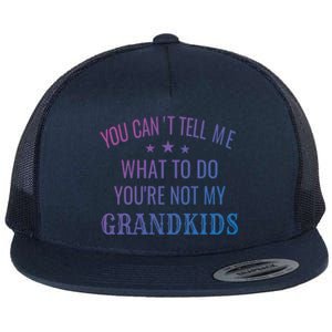 Fun You CanT Tell Me What To Do YouRe Not My Grand Gift Flat Bill Trucker Hat