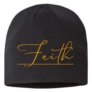 Faith Yellow Christian Sustainable Beanie