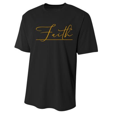 Faith Yellow Christian Performance Sprint T-Shirt