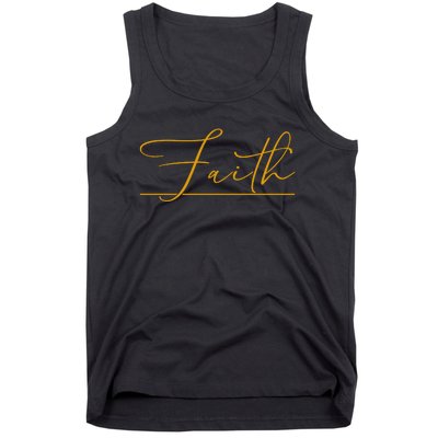 Faith Yellow Christian Tank Top