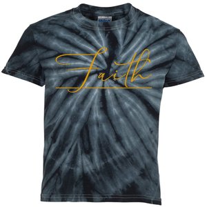 Faith Yellow Christian Kids Tie-Dye T-Shirt