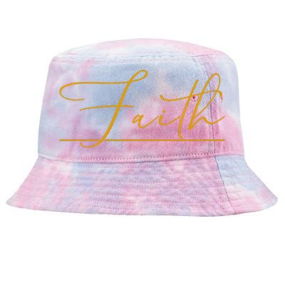 Faith Yellow Christian Tie-Dyed Bucket Hat