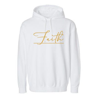 Faith Yellow Christian Garment-Dyed Fleece Hoodie