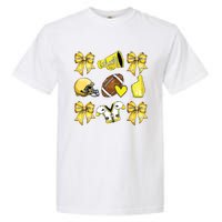 Funny Yellow Cheer Coquette Football Mom Women Girl Garment-Dyed Heavyweight T-Shirt