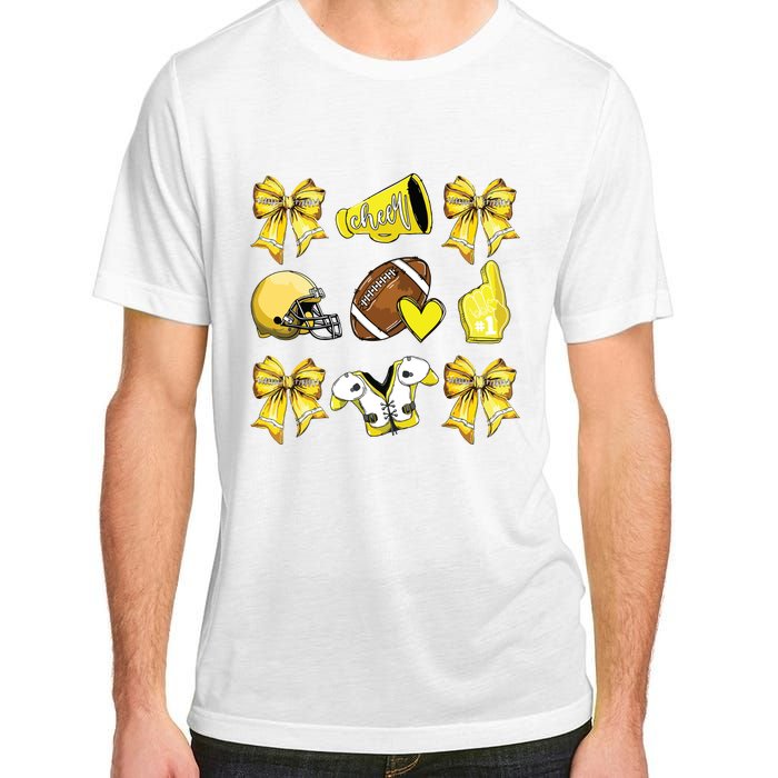 Funny Yellow Cheer Coquette Football Mom Women Girl Adult ChromaSoft Performance T-Shirt