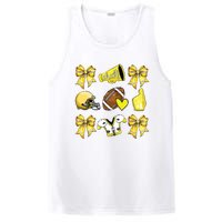 Funny Yellow Cheer Coquette Football Mom Women Girl PosiCharge Competitor Tank