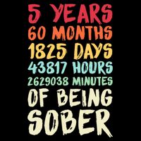 Five Years Clean Addiction Recovery 5 Years Sober City Backpack