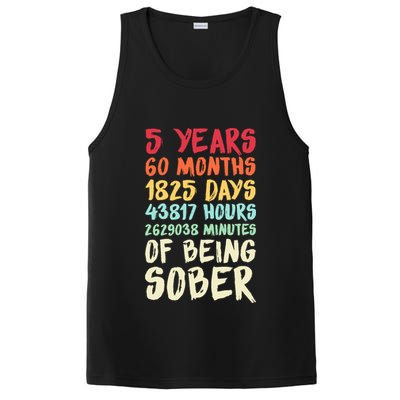 Five Years Clean Addiction Recovery 5 Years Sober PosiCharge Competitor Tank