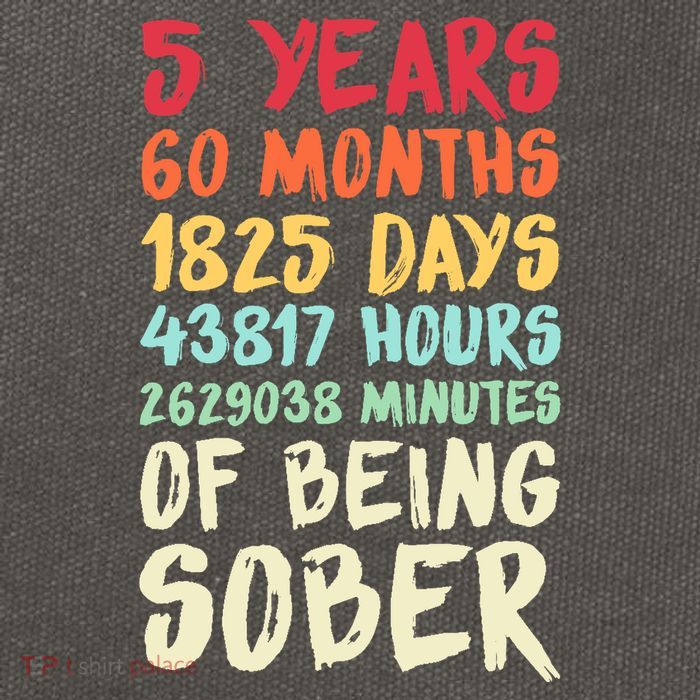 Five Years Clean Addiction Recovery 5 Years Sober Cotton Canvas Backpack