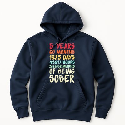 Five Years Clean Addiction Recovery 5 Years Sober Hoodie