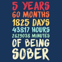 Five Years Clean Addiction Recovery 5 Years Sober Bucket Hat