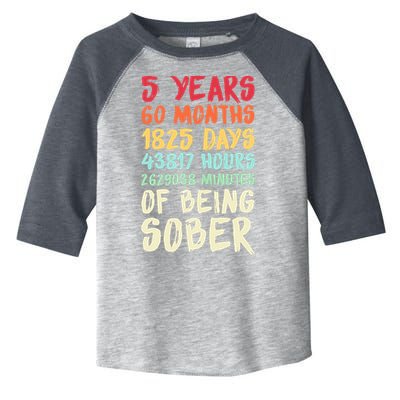 Five Years Clean Addiction Recovery 5 Years Sober Toddler Fine Jersey T-Shirt