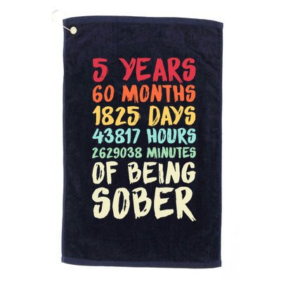 Five Years Clean Addiction Recovery 5 Years Sober Golf Towel