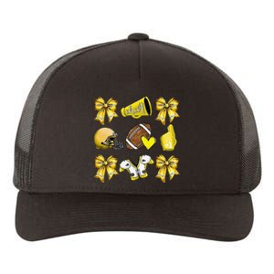 Funny Yellow Cheer Coquette Football Mom Women Girl Gift Yupoong Adult 5-Panel Trucker Hat