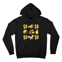 Funny Yellow Cheer Coquette Football Mom Women Girl Gift Hoodie