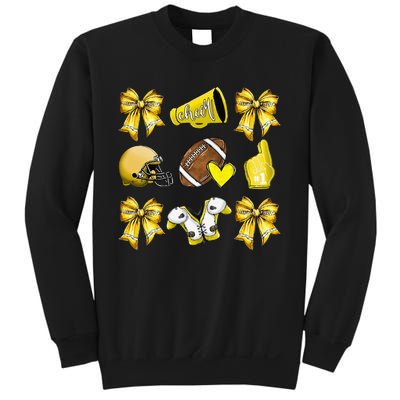 Funny Yellow Cheer Coquette Football Mom Women Girl Gift Sweatshirt