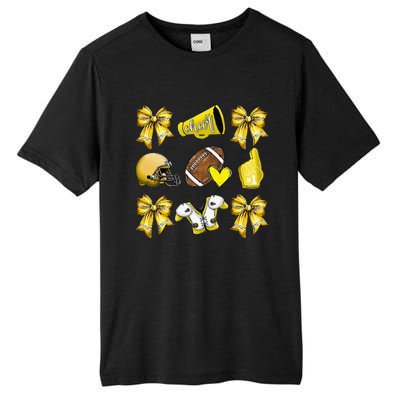 Funny Yellow Cheer Coquette Football Mom Women Girl Gift Tall Fusion ChromaSoft Performance T-Shirt