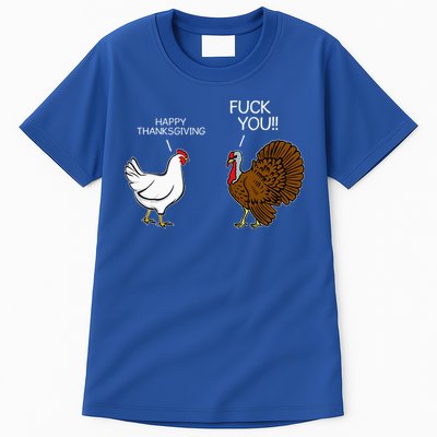 Fuck You Chicken Turkey Month Joke Humor Funny Thanksgiving Tall T-Shirt