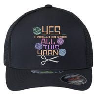 Funny Yarn Crafting Saying Knitting Crochet TShirt Flexfit Unipanel Trucker Cap